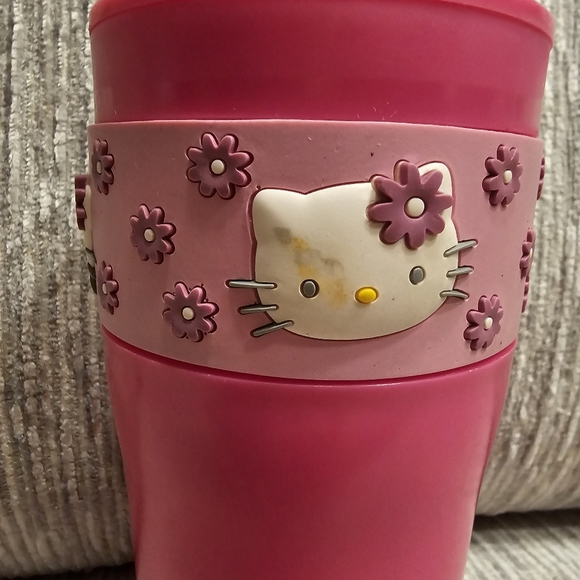♡ Vintage Pink Hello Kitty ZAK 16oz Insulated Tumbler Cup Sanrio 2002 ♡ - Picture 7 of 12
